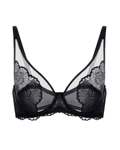 HSIA Minimizer Bra for Heavy Breasts, Full Coverage Lace Design