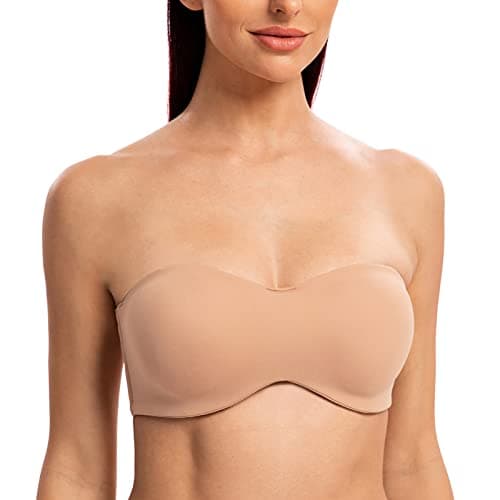 MELENECA Women's Underwire Strapless Bra for Large Bust Minimizer
