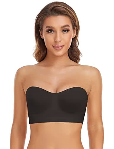 Wireless Silicone Padded Bandeau Bra for Women