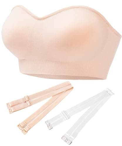 PRETTYWELL Wireless Padded Strapless Bra for Women