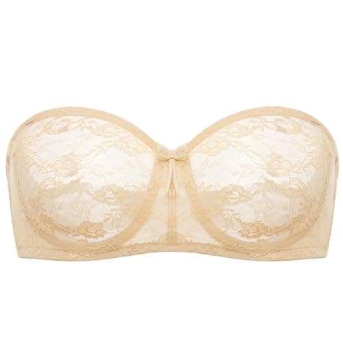 DOBREVA Women's Multiway See-Through Underwire Bra