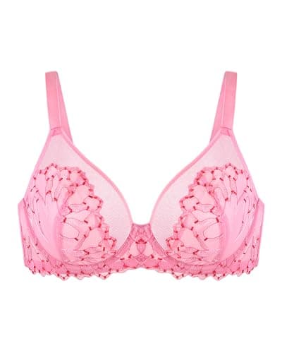 HSIA Minimizer Bra for Heavy Breasts, Embroidered Full Coverage