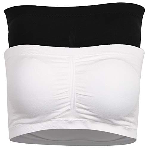 DD Demoiselle Women's Seamless Strapless Bralette 3/2 Packs