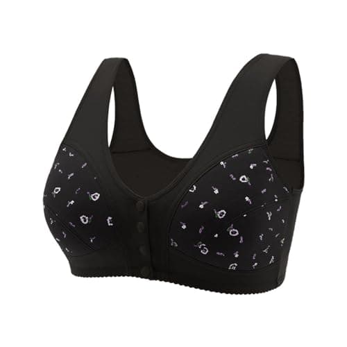 Front Snap Cotton Bras for Women - Full Support, Comfortable, No Underwire