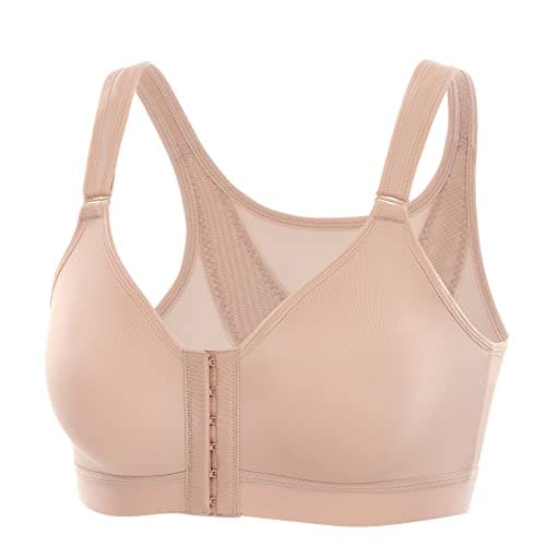 DELIMIRA Women's Front Closure Posture Bras Full Coverage No Underwire Back Support