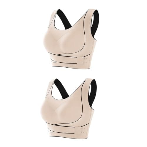 Ruziyoog Women's 2-Pack Wireless Posture Corrector Bras
