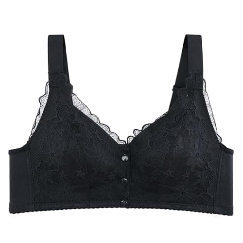 Floral Lace Bralette for Women - Wireless, Comfortable, Front Closure Sleep Bra