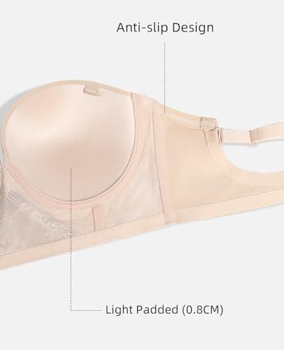 HWDI Convertible Multiway Lace Longline Bra for Women Plus Size