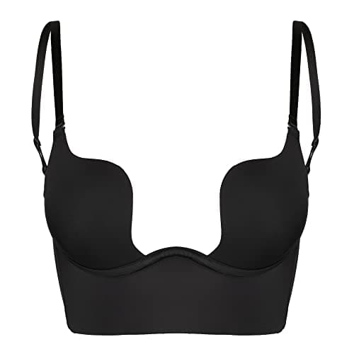 HACI Deep Plunge Backless Push Up Bra for Bust Support