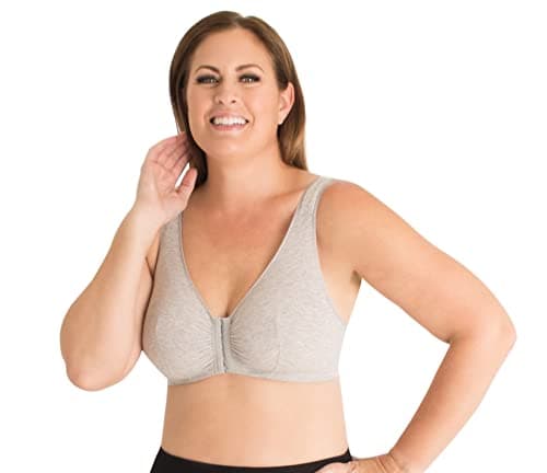LEADING LADY Women's Cotton Front-Closure Leisure Bra