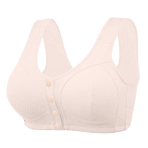 Cotton Full Coverage Wireless Front Closure Bra for Older Women