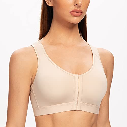 MELENECA Women's Plus Size Post Surgery Wirefree Back Support Bra