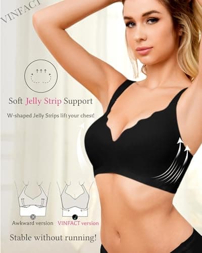 Wireless Push-Up Bras for Women: Vinfact Seamless Full Coverage Bra