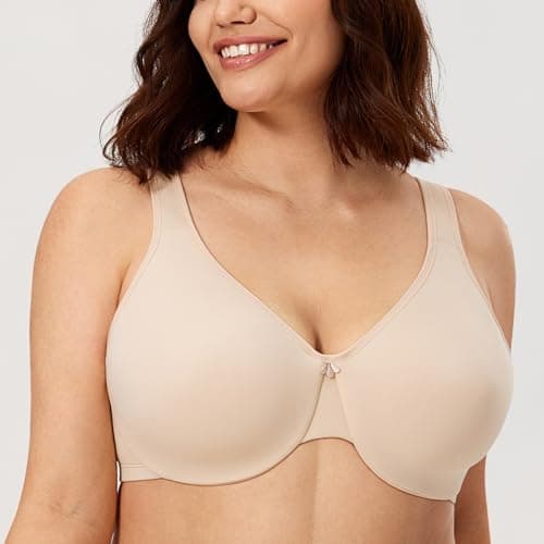 CALVENA Women's Full Coverage Plus Size Minimizer Bra