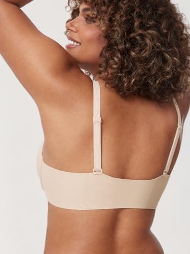 DELIMIRA Women's Front Closure Seamless Padded Bra Underwire Plunge