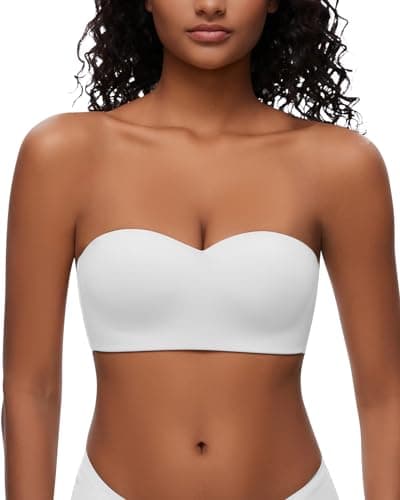 WOWENY Wireless Silicone Bandeau Bra for Women