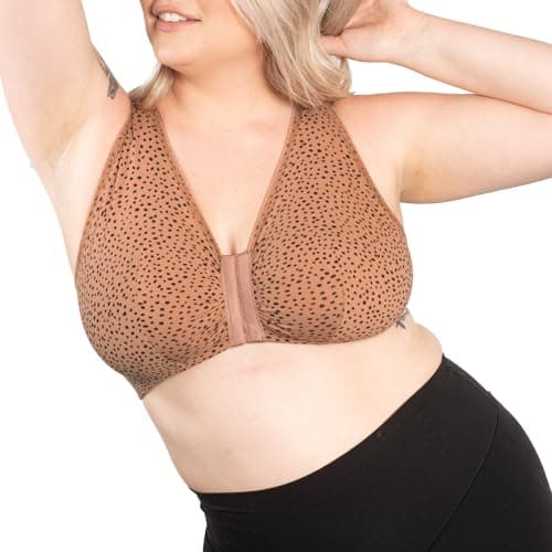 LEADING LADY Women's Cotton Front-Closure Leisure Bra