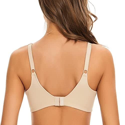 Sheroine Women's Plus Size Non-Padded Full Coverage Underwire Bra (Nude, 38C)