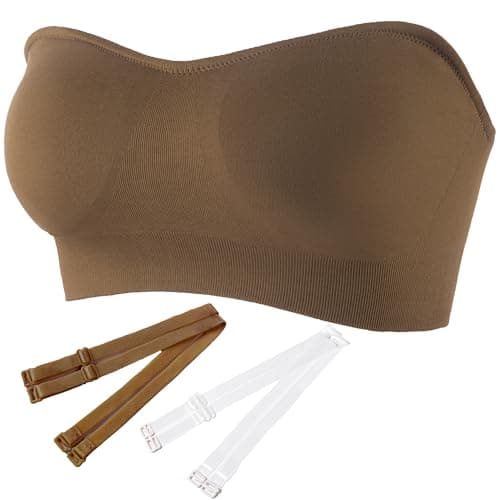 PRETTYWELL Wireless Padded Strapless Bra for Women