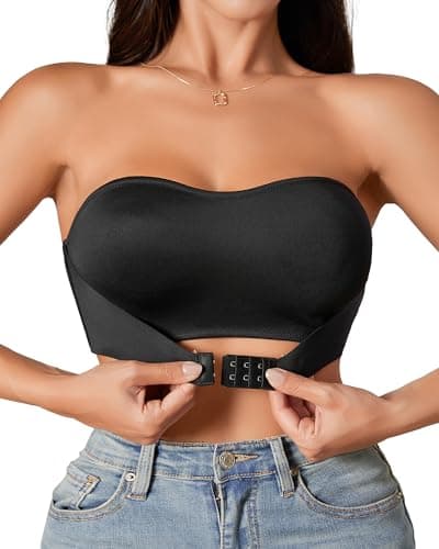 DEANGELMON Non-Slip Silicone Strapless Bra for Women