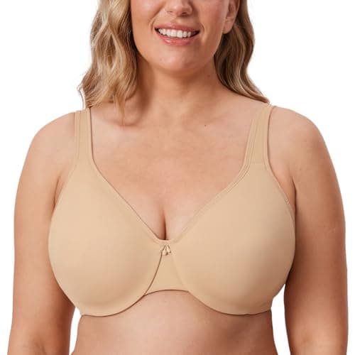 DELIMIRA Plus Size Minimizer Underwire Bra for Smooth Coverage