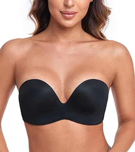 HACI Anti-Slip Push-Up Bra for Women Wireless Padded Stay Put
