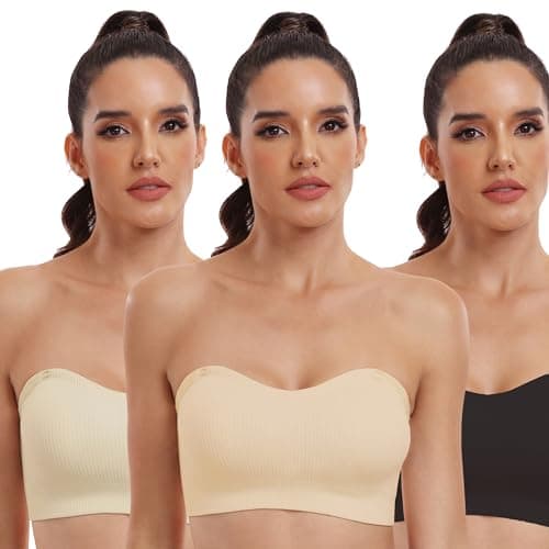 OBICUM Non-Slip Silicone Strapless Bra for Women