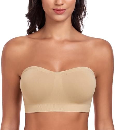 DotVol Women's Wireless Non-Slip Silicone Strapless Bralette