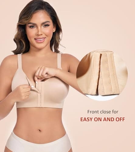 DotVol Women's Wireless Scalloped Lace Racerback Comfort Bra