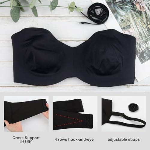 Sheroine Plus Size Seamless Push Up Bra for Large Breasts