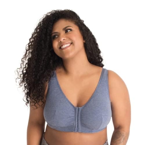 LEADING LADY Women's Cotton Front-Closure Leisure Bra
