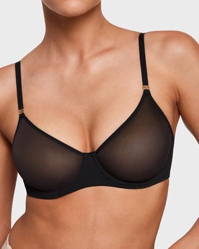 INLYRIC Women's Sexy Sheer Demi Balconette Bras