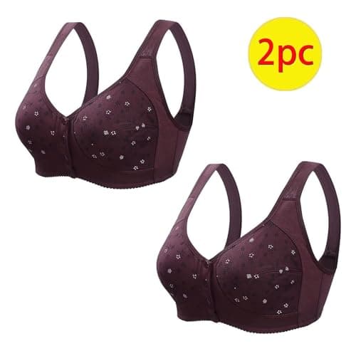 Daisy Button Down Wireless Sports Bra for Women