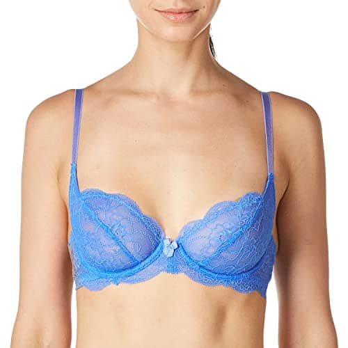 Undies.com Women's Microfiber Lace Underwire Balconette Bra