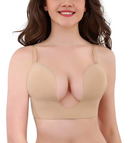 HANSACA Women's Deep Plunge Multi-Way Bra