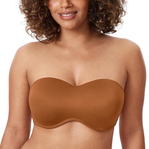 Delimira Women's Strapless Big Bust Minimizer Bra