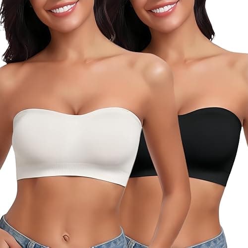 LEYSHE Wireless Padded Strapless Bra for WomenTube Top BraTop