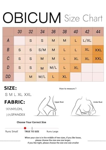 OBICUM Non-Slip Silicone Strapless Bra for Women
