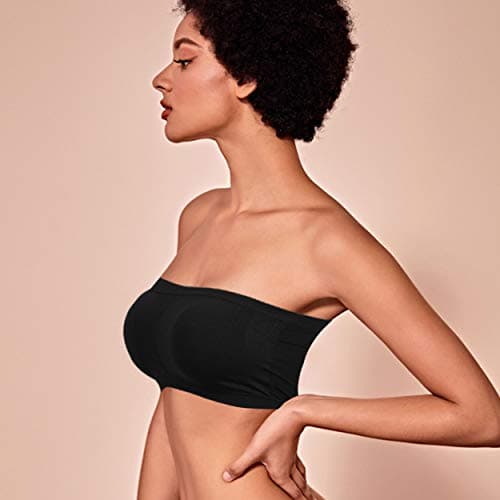 DD Demoiselle Women's Seamless Strapless Bralette 3/2 Packs