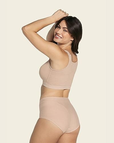 Leonisa Stretchy Cotton Wireless Bra - Posture Corrector for Women
