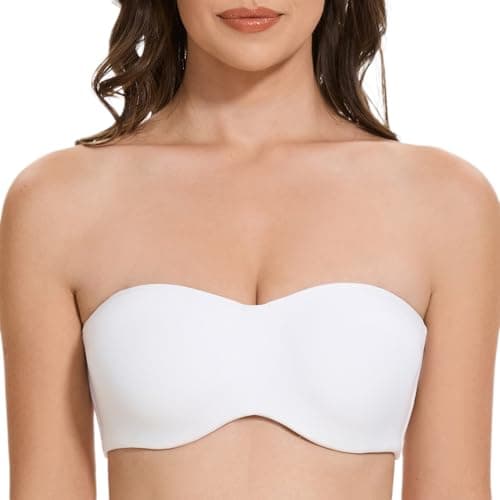 MELENECA Women's Underwire Strapless Bra for Large Bust Minimizer