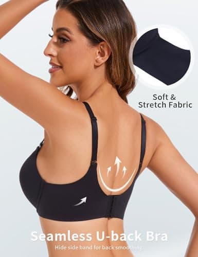 Upushall Push Up Padded Plunge Bra for Women Add Up to One Cup Size