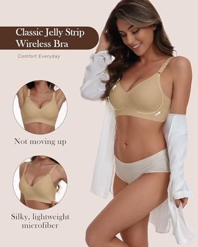Owucozy Soft Support Wireless Push Up Bra for Women