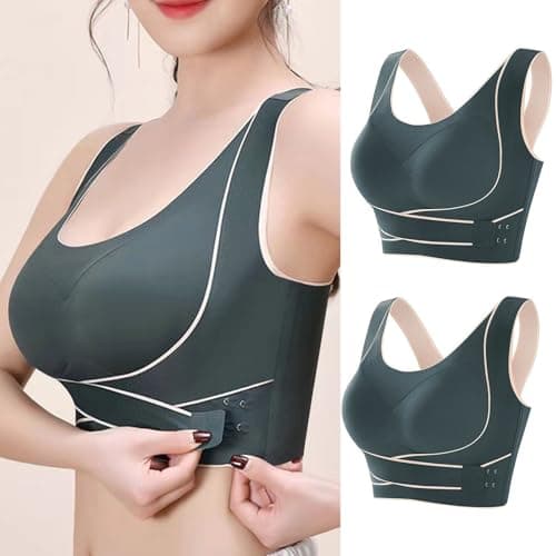 Ruziyoog Women's 2-Pack Wireless Posture Corrector Bras