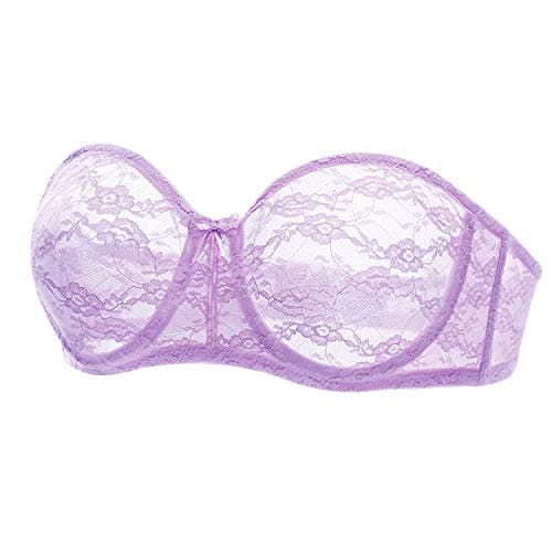 DOBREVA Women's Multiway See-Through Underwire Bra