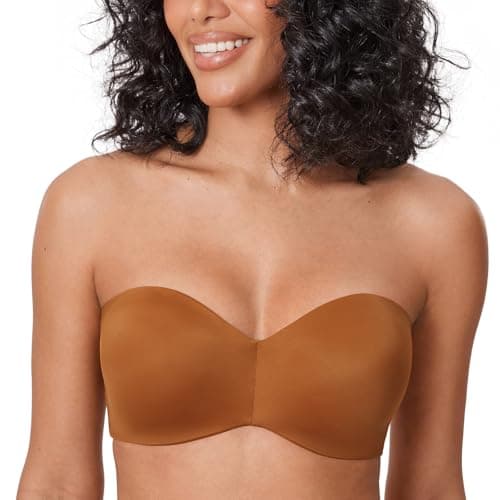 Delimira Women's Strapless Silicone-Free Minimizer Plus Size Bra