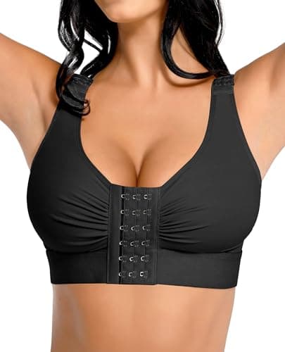 FeelinGirl Post-Surgery Compression Bra with Front Closure & Adjustable Straps