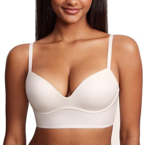 DOBREVA Women'sPush Up T-Shirt Bra No Underwire Plunge