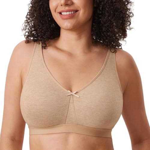 AISILIN Women's Plus Size Wireless Cotton Bra for Comfort Sleep