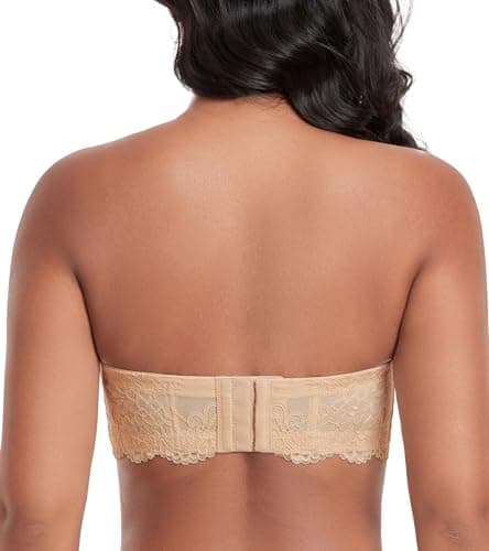 DotVol Plus Size Contour Underwire Bra with Lace Back